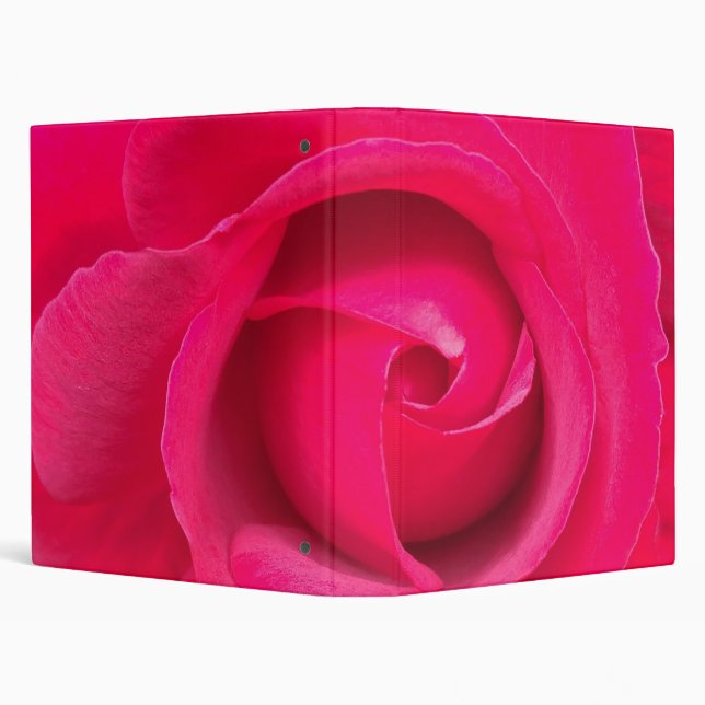 Romantic Red Pink Rose 3 Ring Binder (Background)