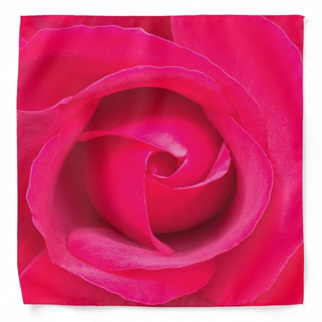 Romantic Red Pink Rose Bandana (Front)