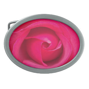 Romantic Red Pink Rose Belt Buckle