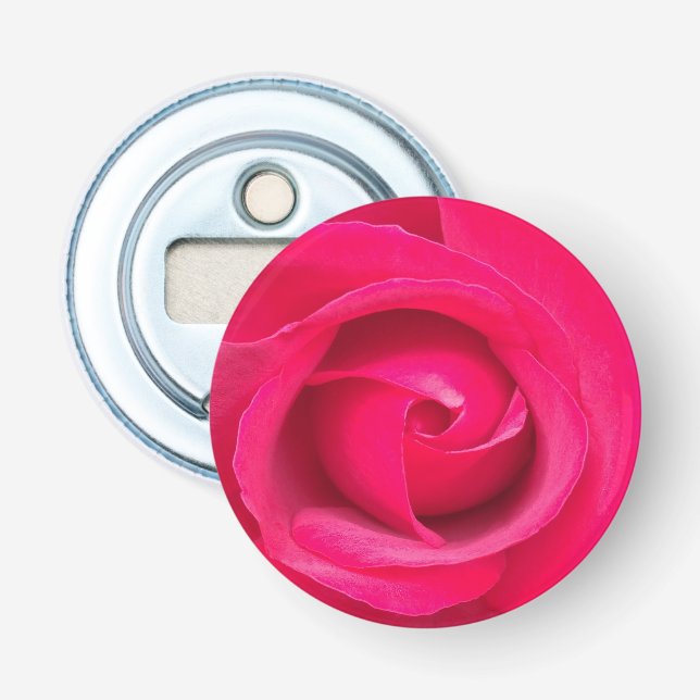 Romantic Red Pink Rose Bottle Opener (Front)