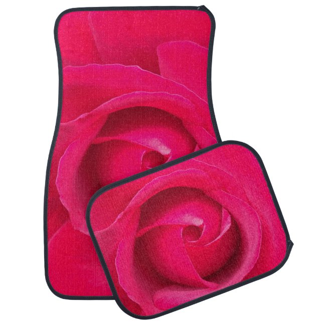 Romantic Red Pink Rose Car Floor Mat (Set)