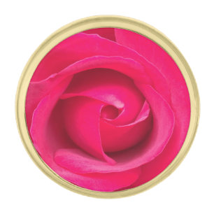 Romantic Red Pink Rose Gold Finish Lapel Pin