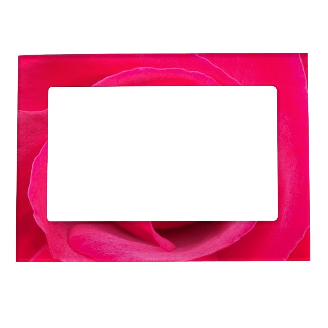 Romantic Red Pink Rose Magnetic Picture Frame (Front)