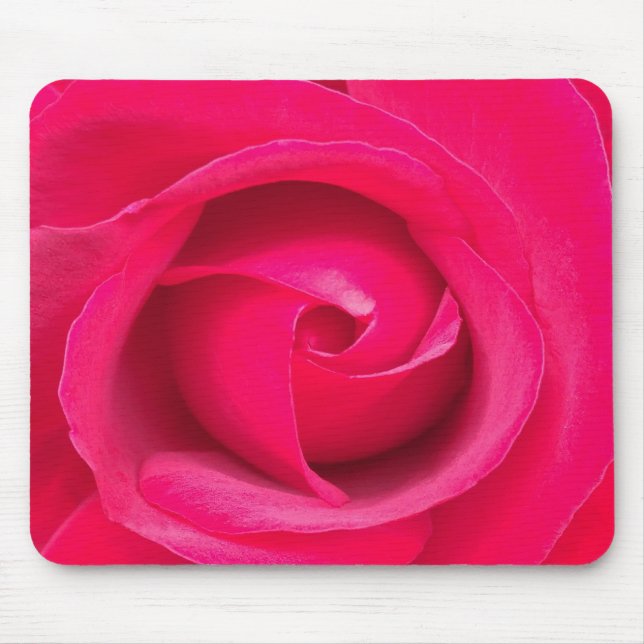 Romantic Red Pink Rose Mouse Pad (Front)