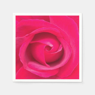 Romantic Red Pink Rose Napkins