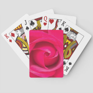 Romantic Red Pink Rose Poker Cards