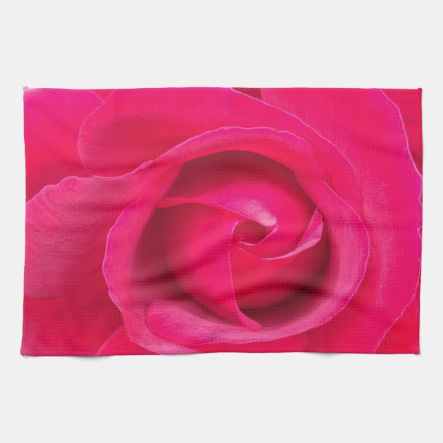 Romantic Red Pink Rose Towel (Horizontal)