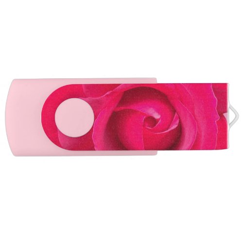 Romantic Red Pink Rose USB Flash Drive