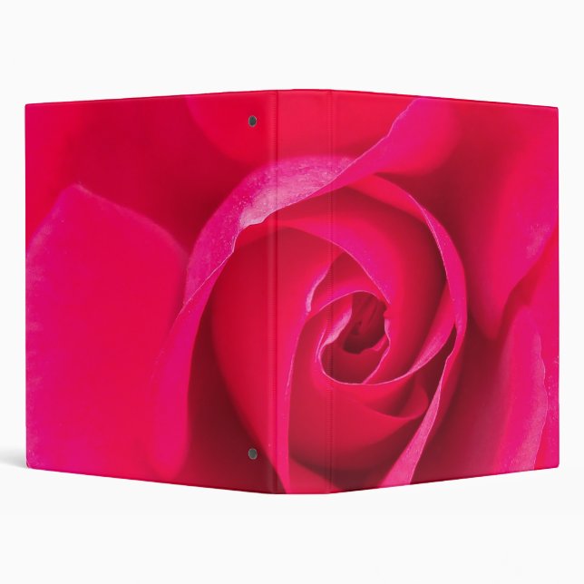 Romantic Red Pink Rose v2 3 Ring Binder (Background)