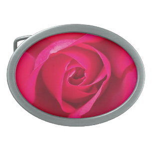 Romantic Red Pink Rose v2 Belt Buckle