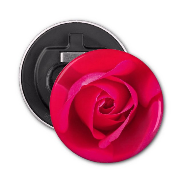 Romantic Red Pink Rose v2 Bottle Opener (Front)