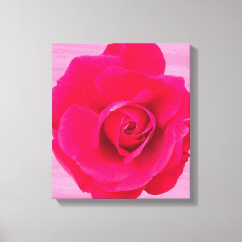 Romantic Red Pink Rose v2 Canvas Print