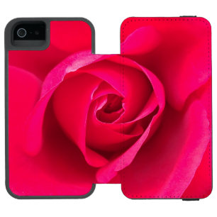 Romantic Red Pink Rose v2 Wallet Case For iPhone SE/5/5s