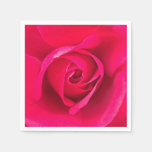Romantic Red Pink Rose v2 Napkins (Front)