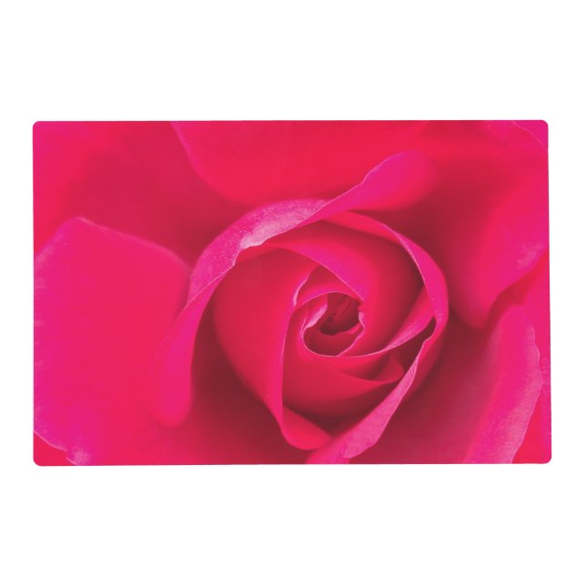 Romantic Red Pink Rose v2 Placemat (Front)