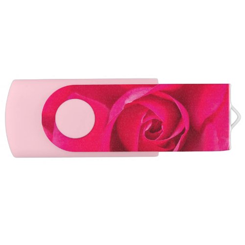 Romantic Red Pink Rose v2 USB Flash Drive