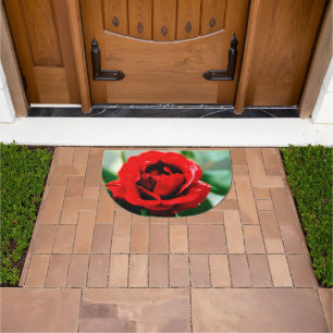 Romantic Red Rose   Doormat