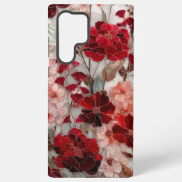 Romantic Red Rose Floral Samsung Galaxy S22 Ultra Case