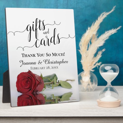 Romantic Red Rose Gifts  Cards Wedding Sign Plaque
