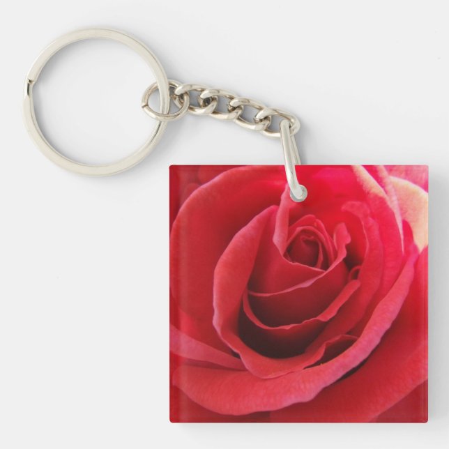 Romantic Red Rose Keychain (Front)