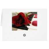 Romantic Red Rose Love Cards (Back Horizontal)