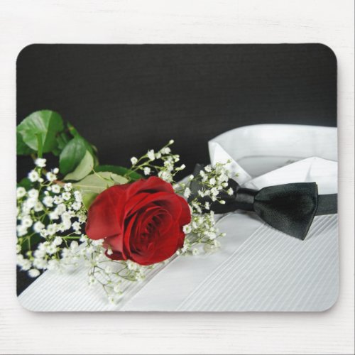 Romantic Red Rose Mouse Pad