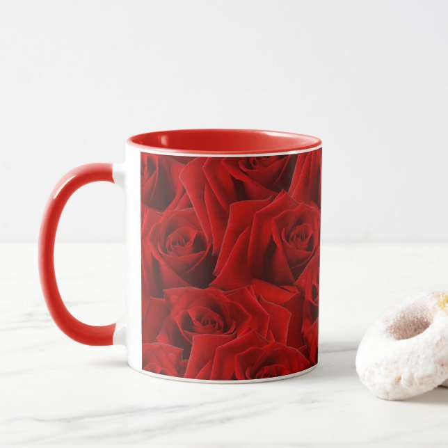  Romantic Red Rose Mug (With Donut)