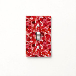 Romantic Red Rose Petals Floral Light Switch Cover