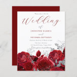 Romantic Red Roses Budget Wedding Invitation<br><div class="desc">Romantic Red Roses Budget Wedding Invitation

See matching items in Niche and Nest Store</div>