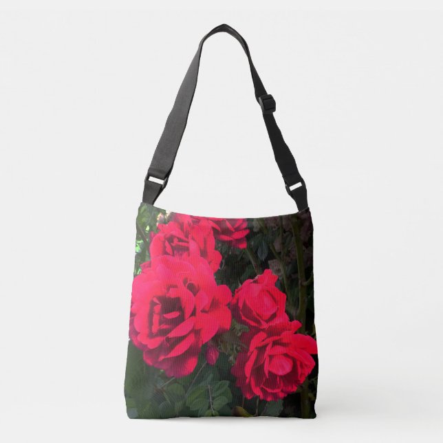 Romantic Red Roses Crossbody Bag (Front)