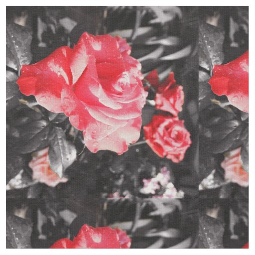 Romantic Red Roses Fabric