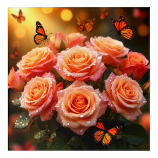 Romantic Red Roses For Flower And Romance Lovers Acrylic Print