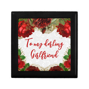Romantic Red Roses Girlfriend Valentine's Day Gift Box