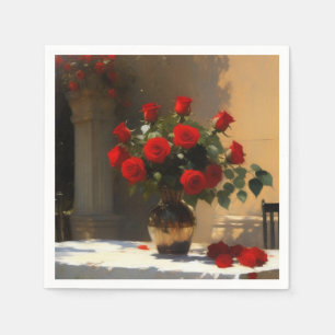 Romantic Red Roses Napkins