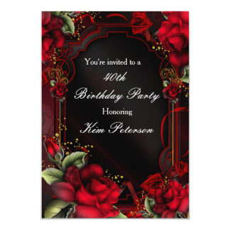 Red Birthday Party Invitations 6