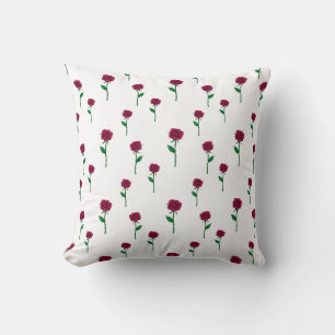 Romantic red roses Valentine's Day pattern Throw Pillow