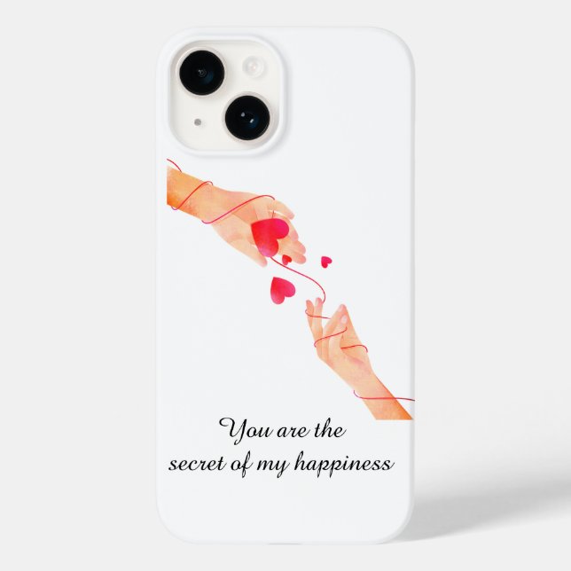 "Romantic Red String of Fate Hands & Hearts – Eter Case-Mate iPhone Case (Back)