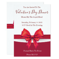 Romantic Red Valentines Invitations