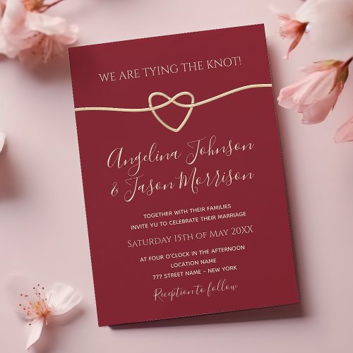 Romantic Red Wedding Invitation