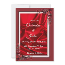 Romantic Red & White Save the Date – Valentine’s D
