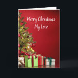 Romantic Red Wife or Girlfriend Christmas Holiday Card<br><div class="desc">Romantic Red Wife or Girlfriend Christmas Holiday Card</div>