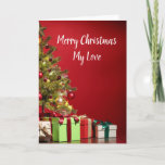 Romantic Red Wife or Girlfriend Christmas Holiday Card<br><div class="desc">Romantic Red Wife or Girlfriend Christmas Holiday Card</div>