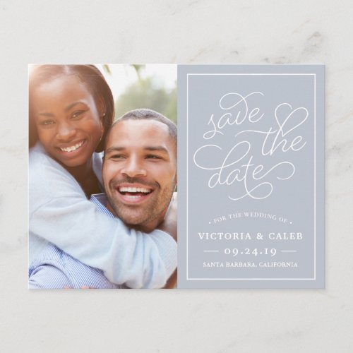 Romantic Request  Photo Save the Date Announcement Postcard