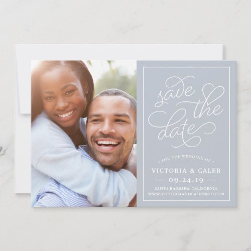 Romantic Request  Photo Save the Date Card