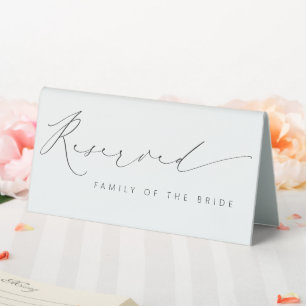 Romantic Reserved Wedding Table Tent Sign Decor