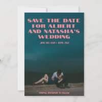 Romantic Retro Movie Poster Save the Date