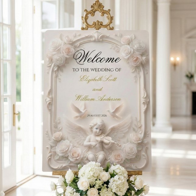 Romantic Rococo Cherub & Doves Ivory Foam Board (Creator Uploaded)