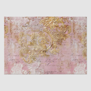Romantic Rococo Dusty Rose Antique Lace  Tissue Paper