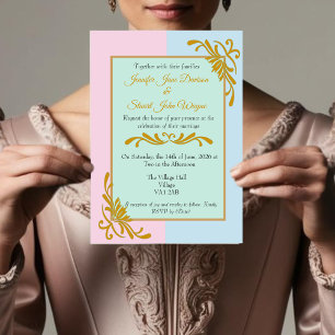 Romantic Rococo Floral Wedding Invitation