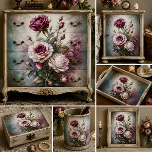 Romantic Rose Art Decoupage Tissue Paper
